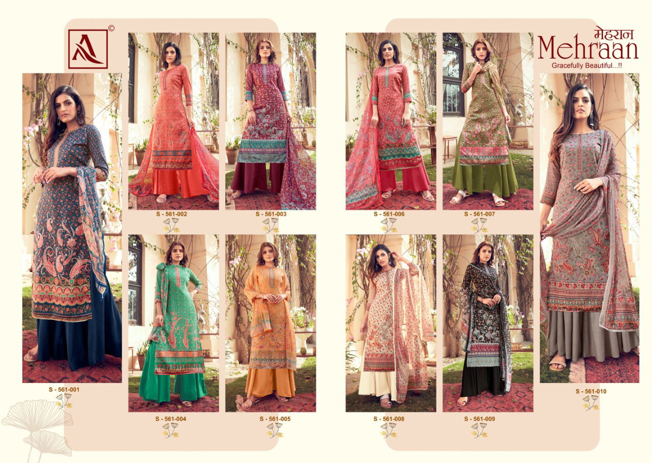 Alok Mehraan Jam Cotton Designer Casual Wear Pure Zam Cotton Digital Print with Swarovski Diamond Dress Material Collection
